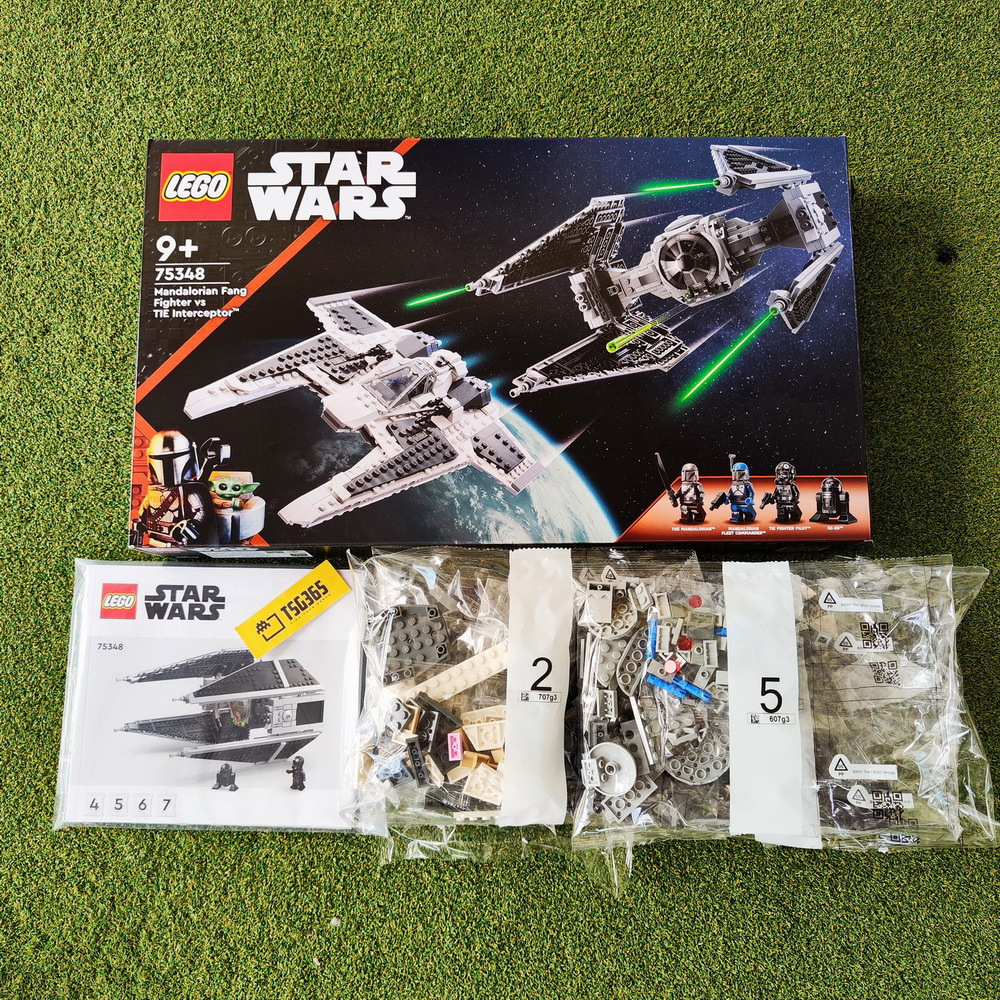 Lego 75348 Star Wars Mandalorian Fang Fighter Vs TIE Interceptor [Ship ...