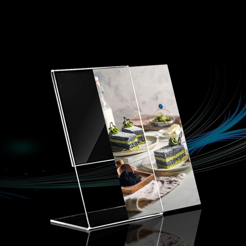 PVC L-Shaped Acrylic Table Sign L Shape A6 A5 A4 Size Vertical ...