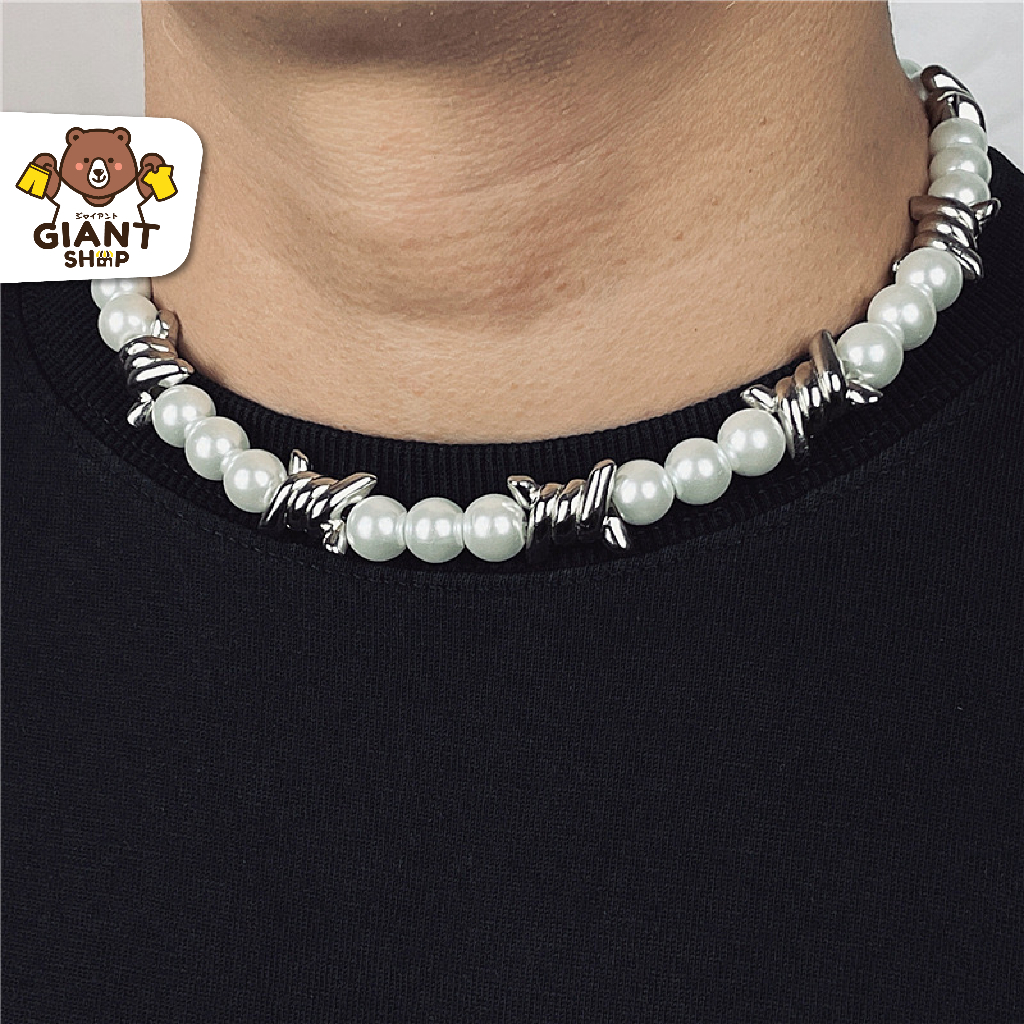 Choker with white on sale pearl