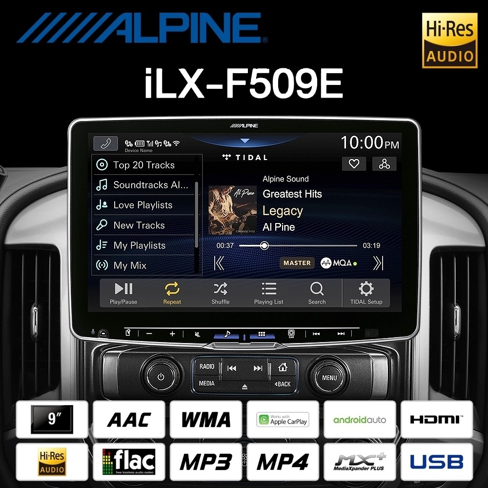 Absolute!! ALPINE Brand Famous Car Player Model iLXF509E Plays High