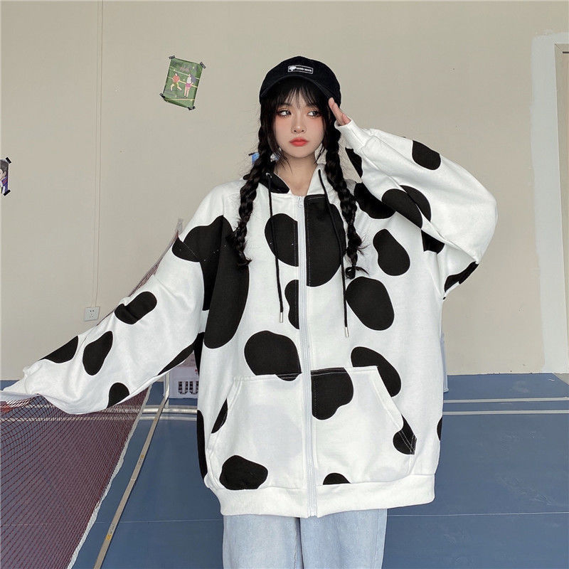 aililai1688 Long-Sleeved Shirt Korean Style Cow Pattern Design ...
