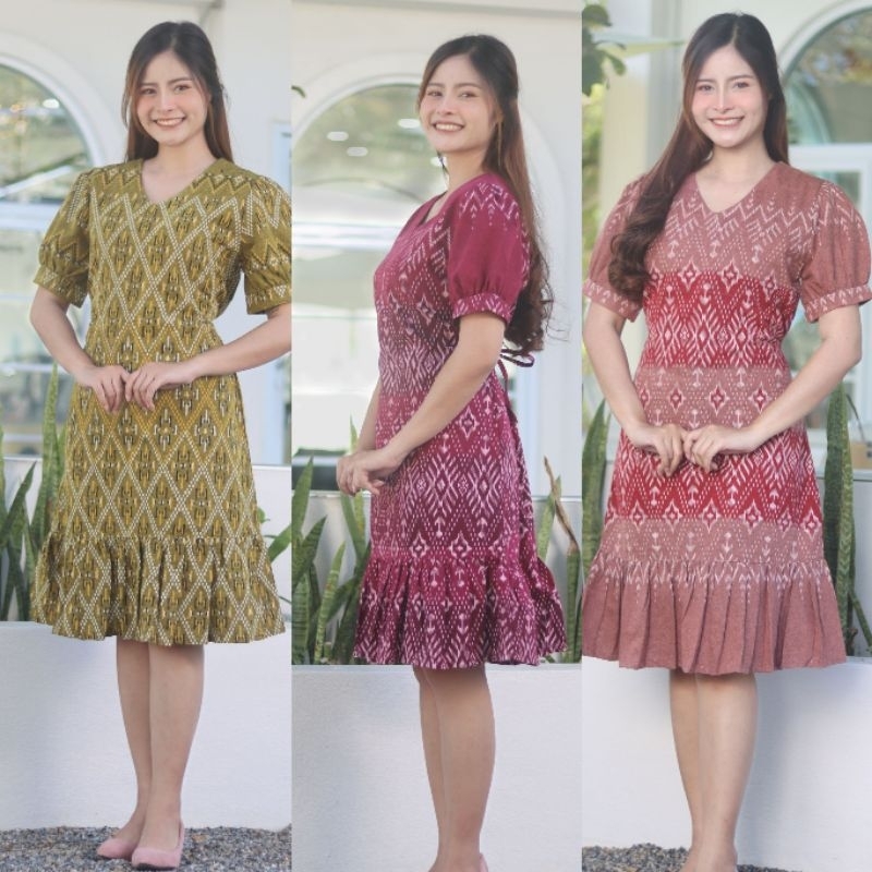 Chiang Mai Cotton Dress With Ruffles Bust 40