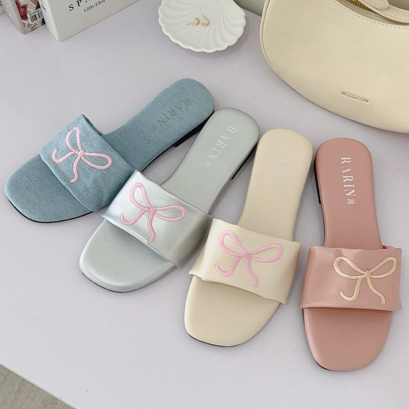 New Model Hot Hot Pretty girl Soft Soled Sandals With Bow Socute Embroidery Shopee Singapore