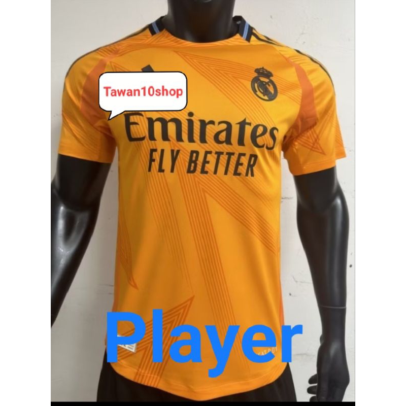 White King Jersey Real Madrid Away Kit Orange 2024-2025 player Grade ...
