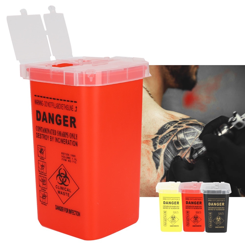 Boîte De Collecte Déchets Piquants (sharps) 1L - Pour Aiguilles, Tatouage, Médical - Marque BMX
