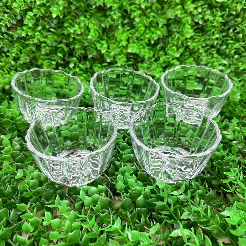 Set Of 5 Glass Cups Size 3.2 /5 Sheets Second Hand From Japan | Shopee ...