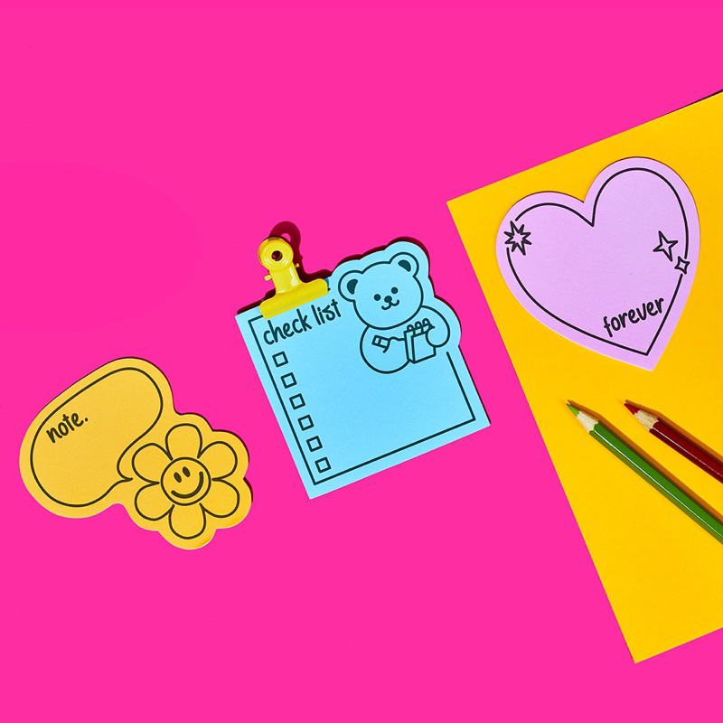 Wiggle ~ Sticky Note Daily Record Paper Set 3 Pieces (Can Be Ordered ...