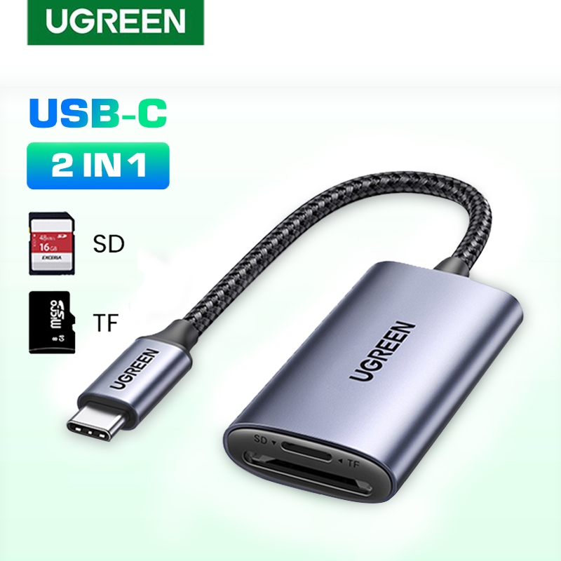 UGREEN Model 80888 USB-C to SD Card Reader 2 in 1 SD/TF/SDX 3.0 Adapter ...