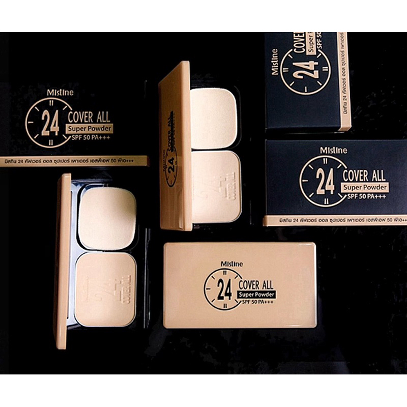 Compact Powder Foundation Mistine 24 Cover All Super SPF 50 PA +++/10g ...