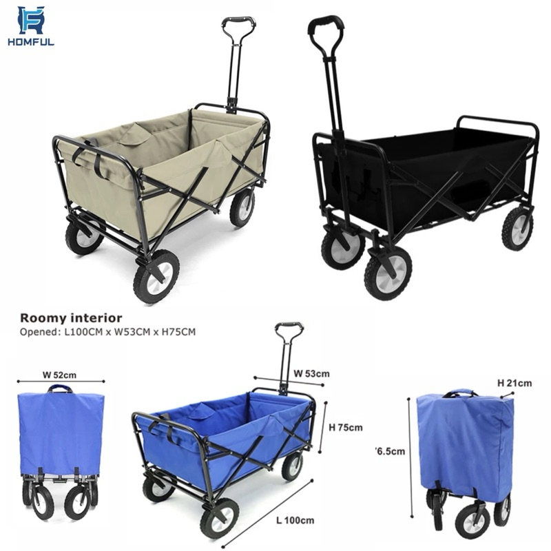 S Homful Cart Camping Model CT01 Big Wheel 8 “Folding Steel Frame Has