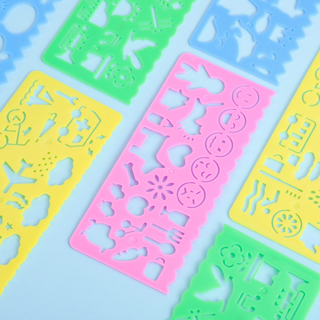 Drawing Ruler Pattern Sheet Colorful Template | Shopee Singapore