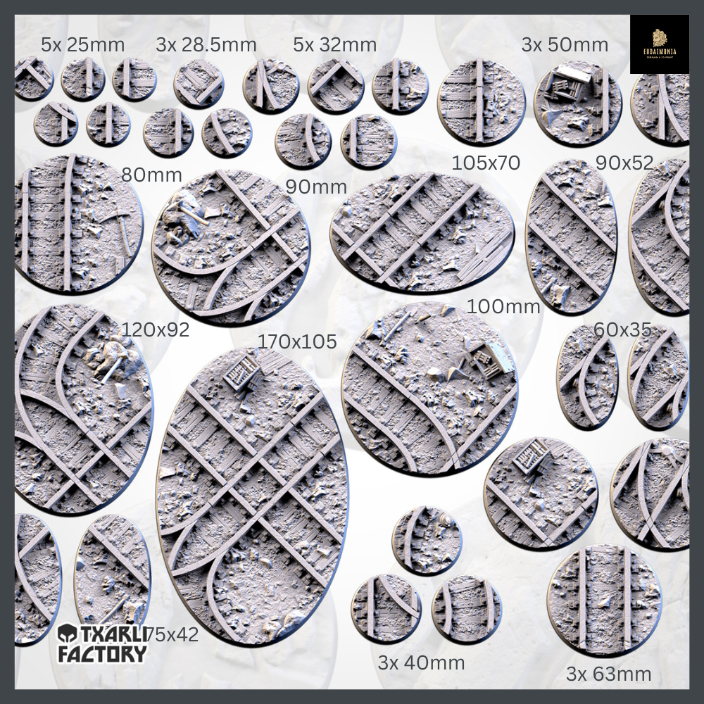 Mines miniature bases Mining Theme Model base Wargame warhammer bolt