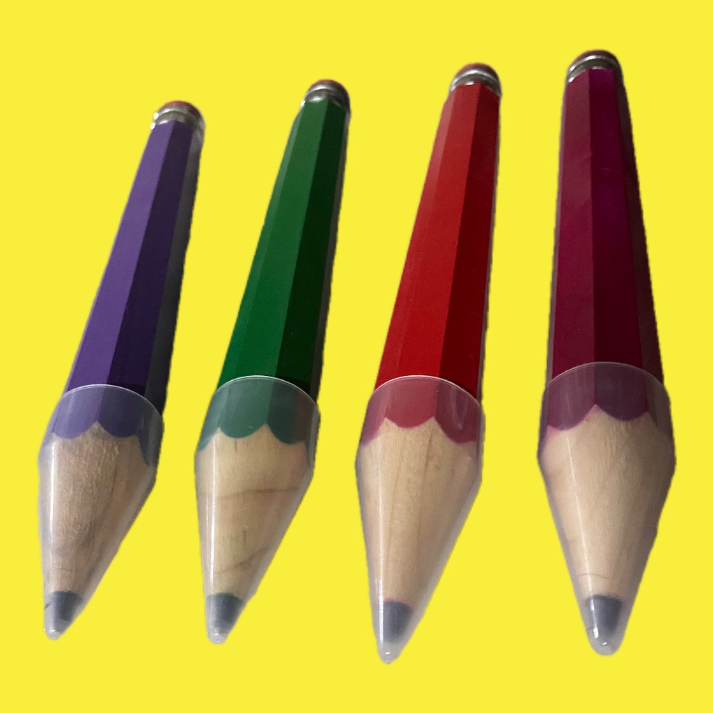 Giant Size Extra Large Pencil 4 Sticks 4 Colors Length 34 Cm.with Cover ...