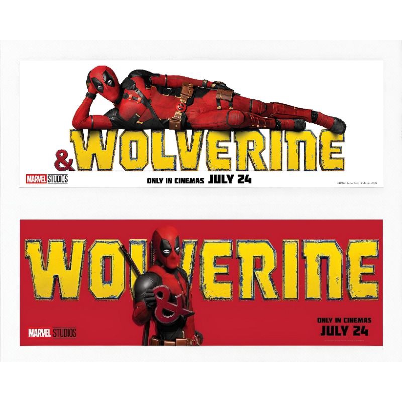 Sticker Deadpool & Wolverine 2024 Genuine License From Major Cineplex