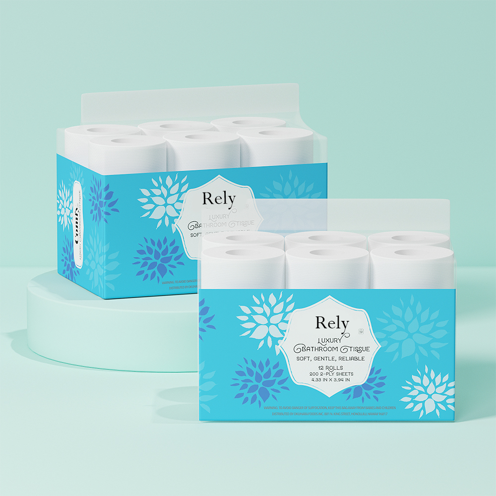 Rely Extra Large Roll Of Toilet Paper Tissue 1 Pack Contains 12 Rolls
