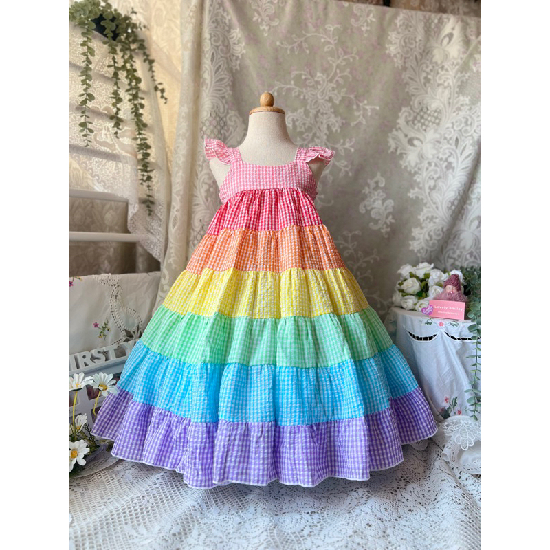 Rainbow frocks on sale