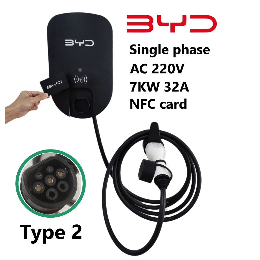 Electric Car Charger BYD EV Wall 7KW 32A Single phase Type 2 Wallbox