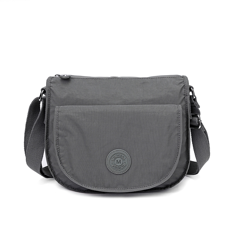 MINDESA Korean Cool Style Nylon Zipper Crossbody Bag. Women Bag Model