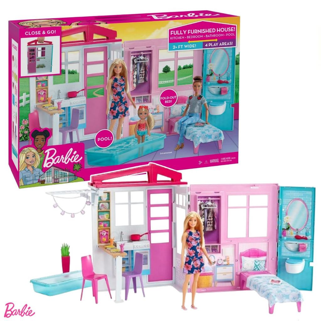 Barbie Holiday House with Furniture and Pool Original License 1 FXG54 ...