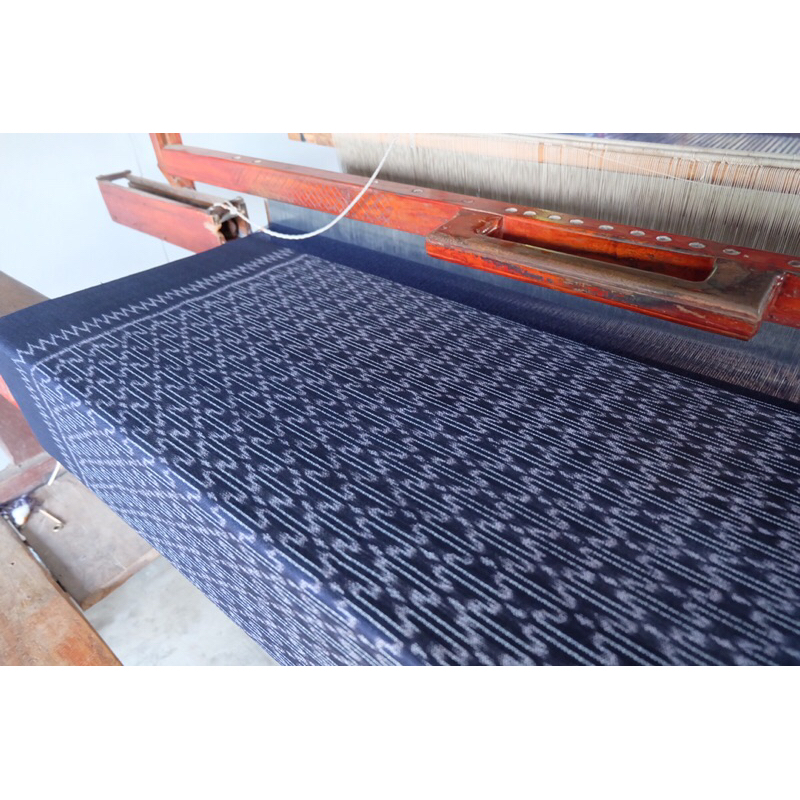 Mudmee Cotton Fabric Hand Woven 4 Taks Key Pattern Navy Color Nipa Shop ...