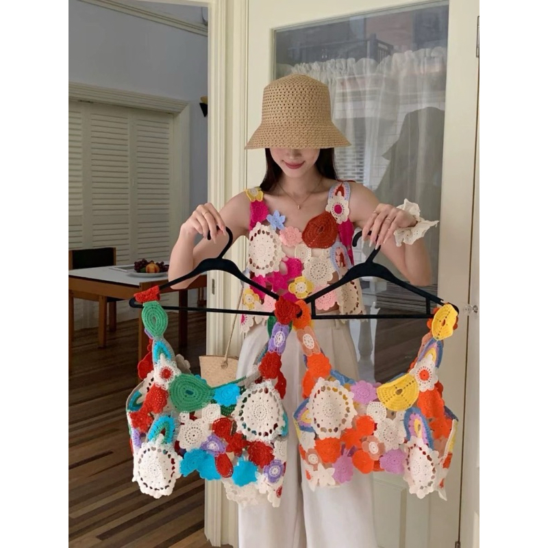 Spaghetti Straps Lace Colorful Knitting Single String Yarn (No Lining ...