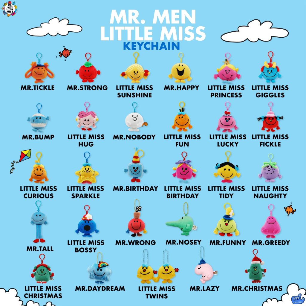 Mr.Lazy Keychain Mr.men and Little miss Shopee Singapore