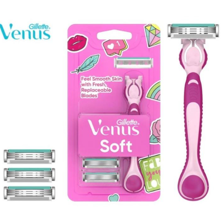 Gillette Venus soft Razor 1'S+Blades 4'S Hair Removal | Shopee Singapore