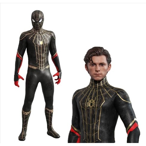 cp148 Spider-Man Black Gold Spiderman Suit: No Way Home-(Black & Suit ...