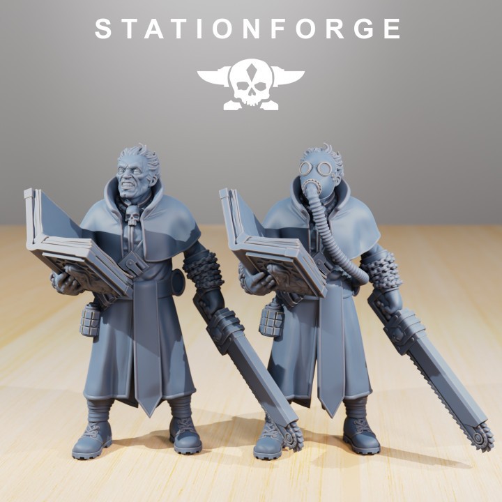 Grimdark Scifi Miniatures Grimguard Priest High Quality And Detailed