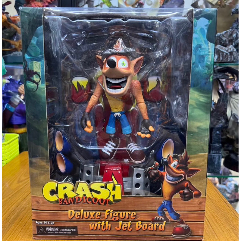 Crash Bandicoot with Jet Board Action Figure 14 cm | Shopee Singapore