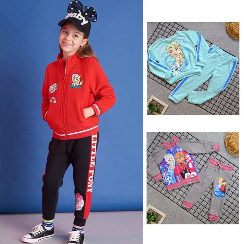 Destination Store Available Children Sets Suits Winter Tracksuit Pony Minnie Elsa