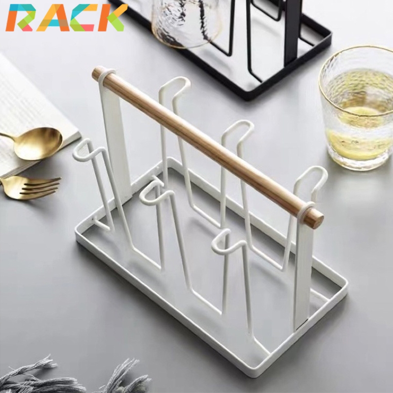Rack 2-Sided Glass Inverted 6-Piece Metal Shelf With Holes For Water ...