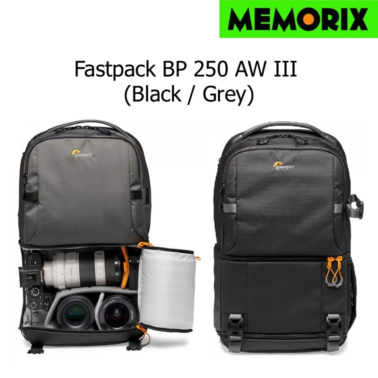 Lowepro Fastpack BP 250 AW III Backpack (Black/Grey) | Shopee Singapore
