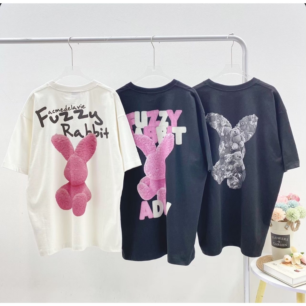 Adlv Rabbit T-Shirt (Black/pink) | Shopee Singapore