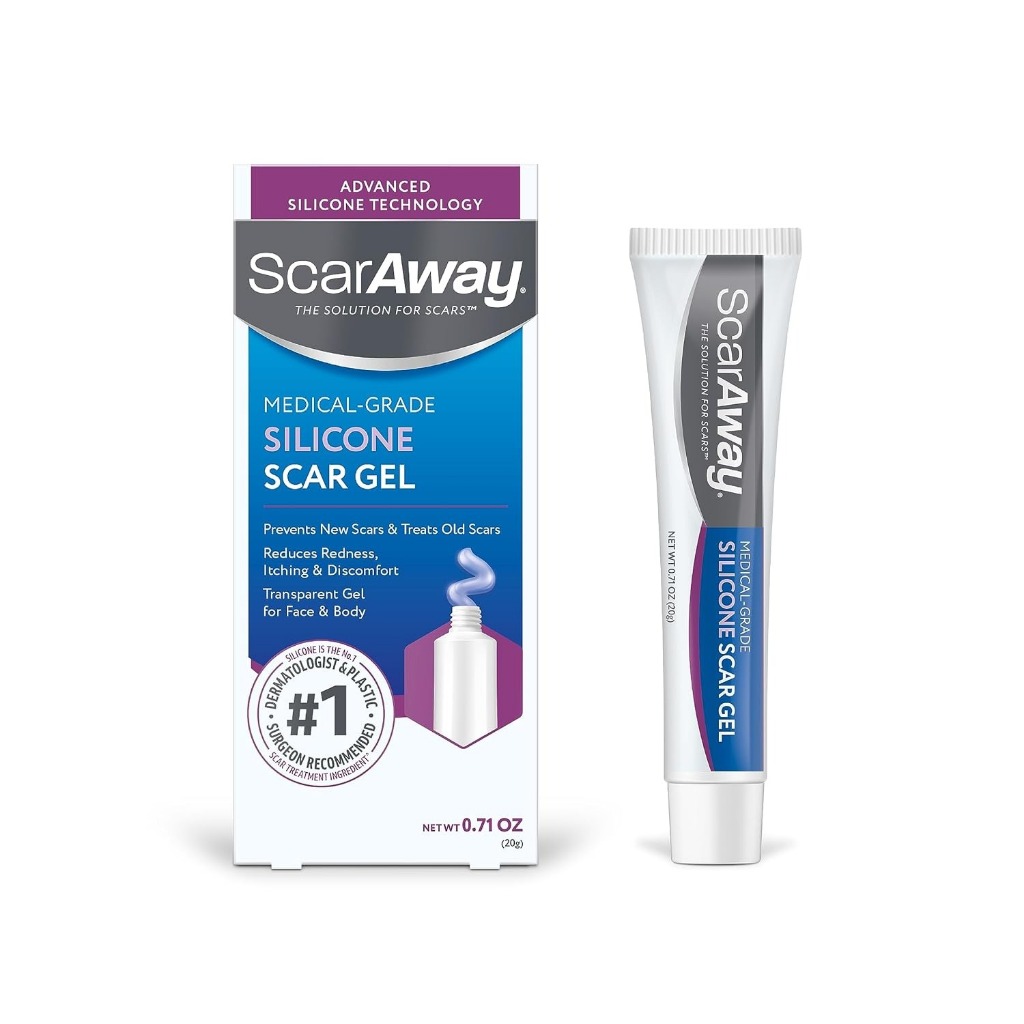 ScarAway Silicone Scar Gel improves the size color and texture of ...