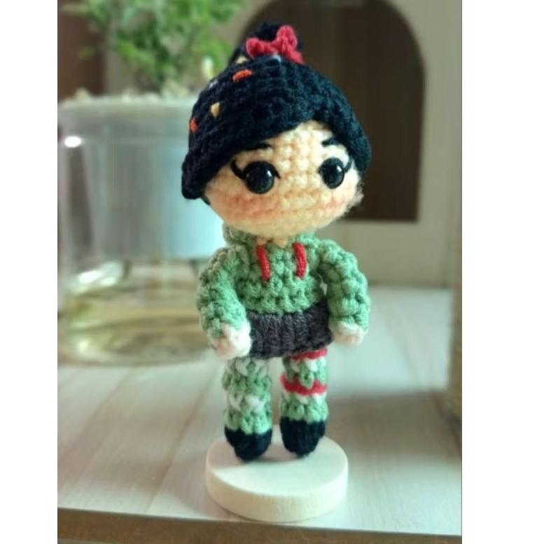 Vanellope von Schweetz Crochet Doll Keychain Wreck-It Ralph | Shopee ...