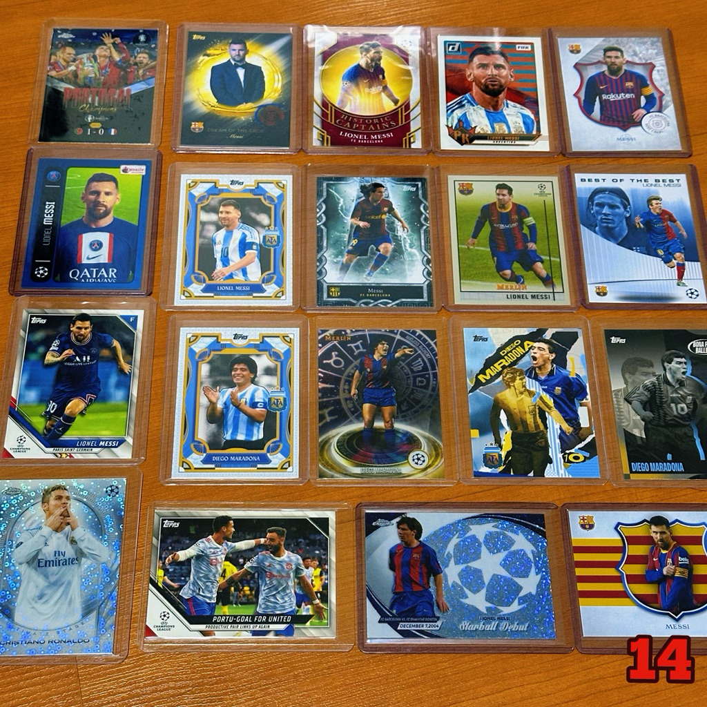 Football Collection Card MESSI RONALDO And MARADONA Legend Set ...