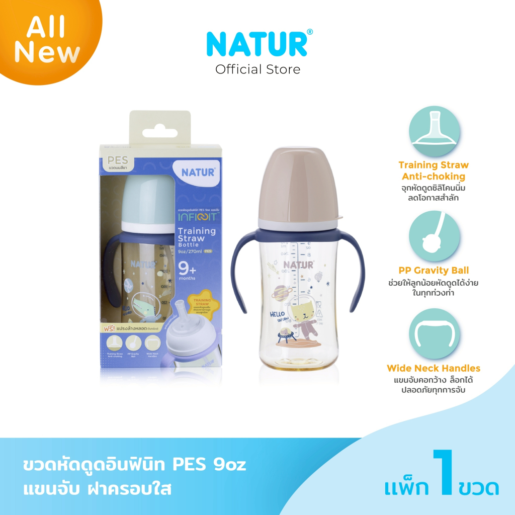 [NEW] NATUR Nature INFINIT Baby Bottle Infinite PES 9oz With Handle ...