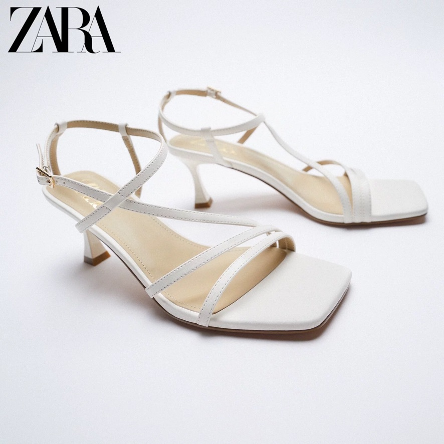 zara Authentic High Heel Sandals with Thin Straps White ref. 2827 710 High Heels Shopee Singapore
