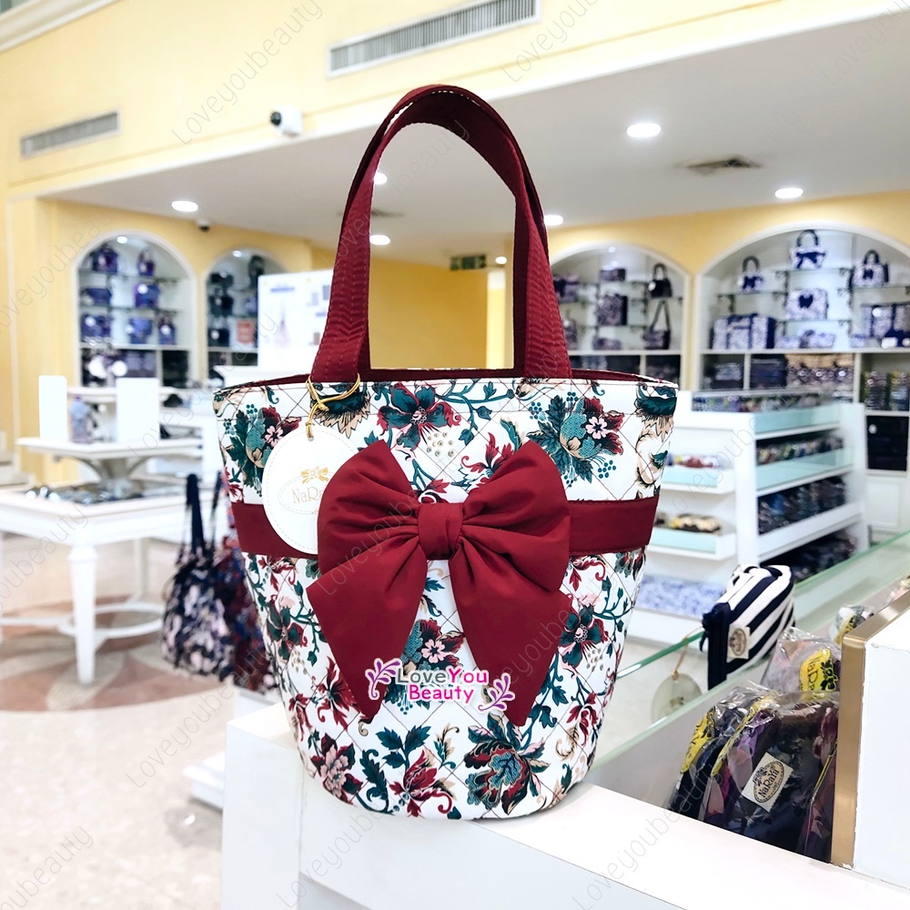 NaRaYa Round Bottom Handbag Bucket Shape Flat Strap Zip Size S Shopee Singapore