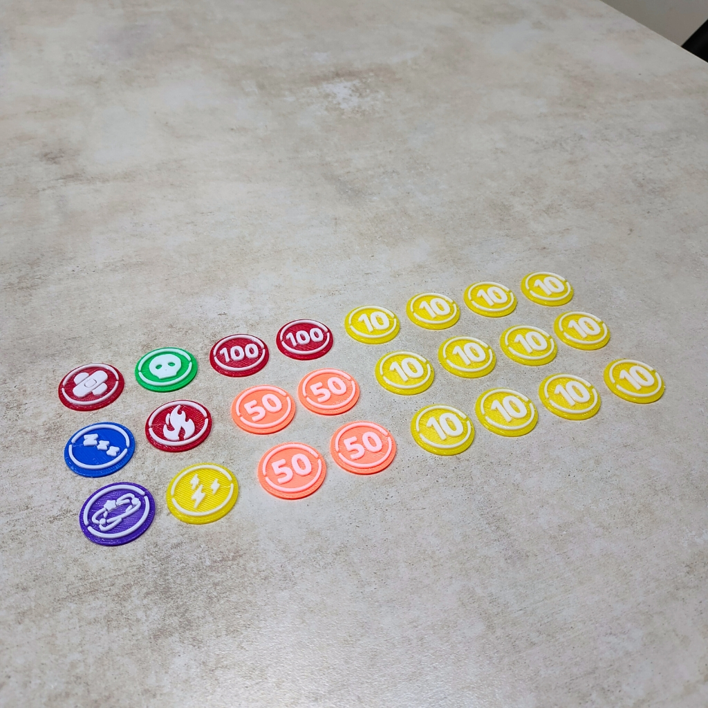 Pokemon TCG Tokens And Damage Counters – Card Game Token Set [3D Print ...