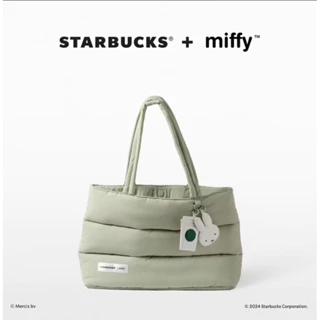 海外✴︎STARBUCKS × miffy グリーン トートバッグ Starbucks x Miffy collaboration tote bag Green Singapore