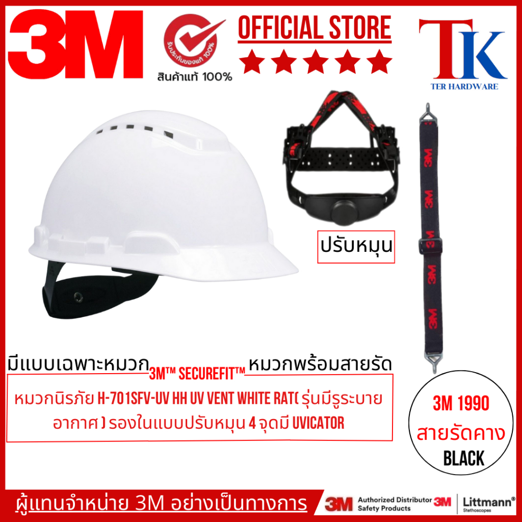 3M H-701SFV-UV HH UV VENT WHITE RAT Safety Helmet 3M Engineering Model ...