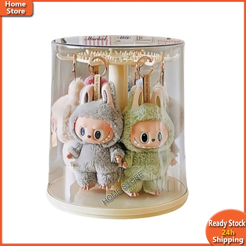 Labubu Model Display Box Acrylic Shelf 360 Rotatable Clean Beautiful ...