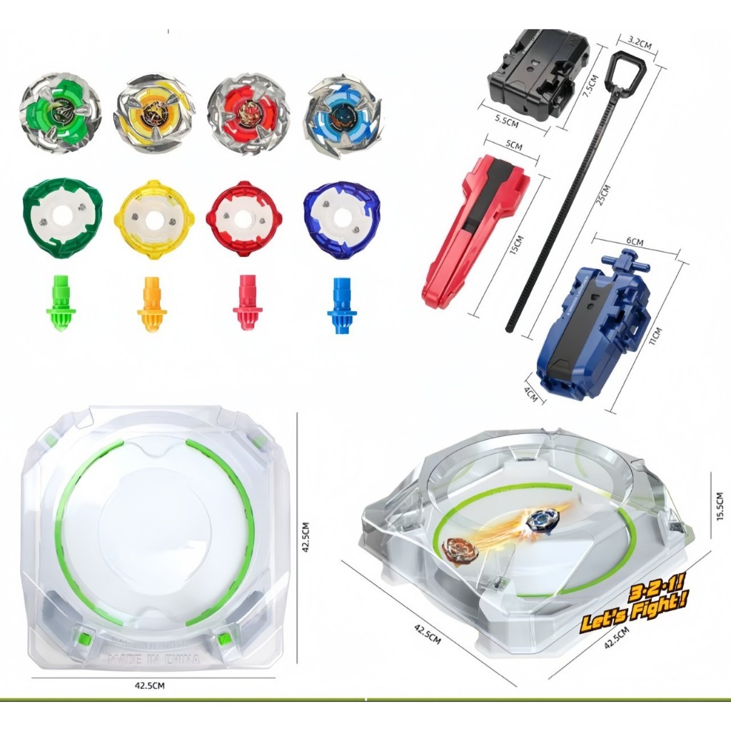 Beyblade Stadium Set With 4 Baylades Spinning Top With Race Track Add ...
