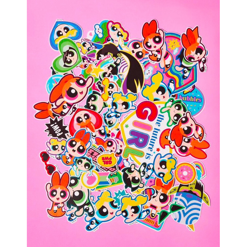 Power puff girl Stickers 53 Pieces | Shopee Singapore