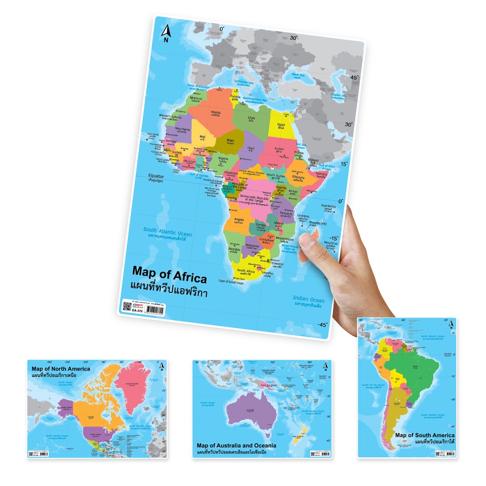 OST Knowledge Poster A4 Size World Map Various Continents | Shopee ...