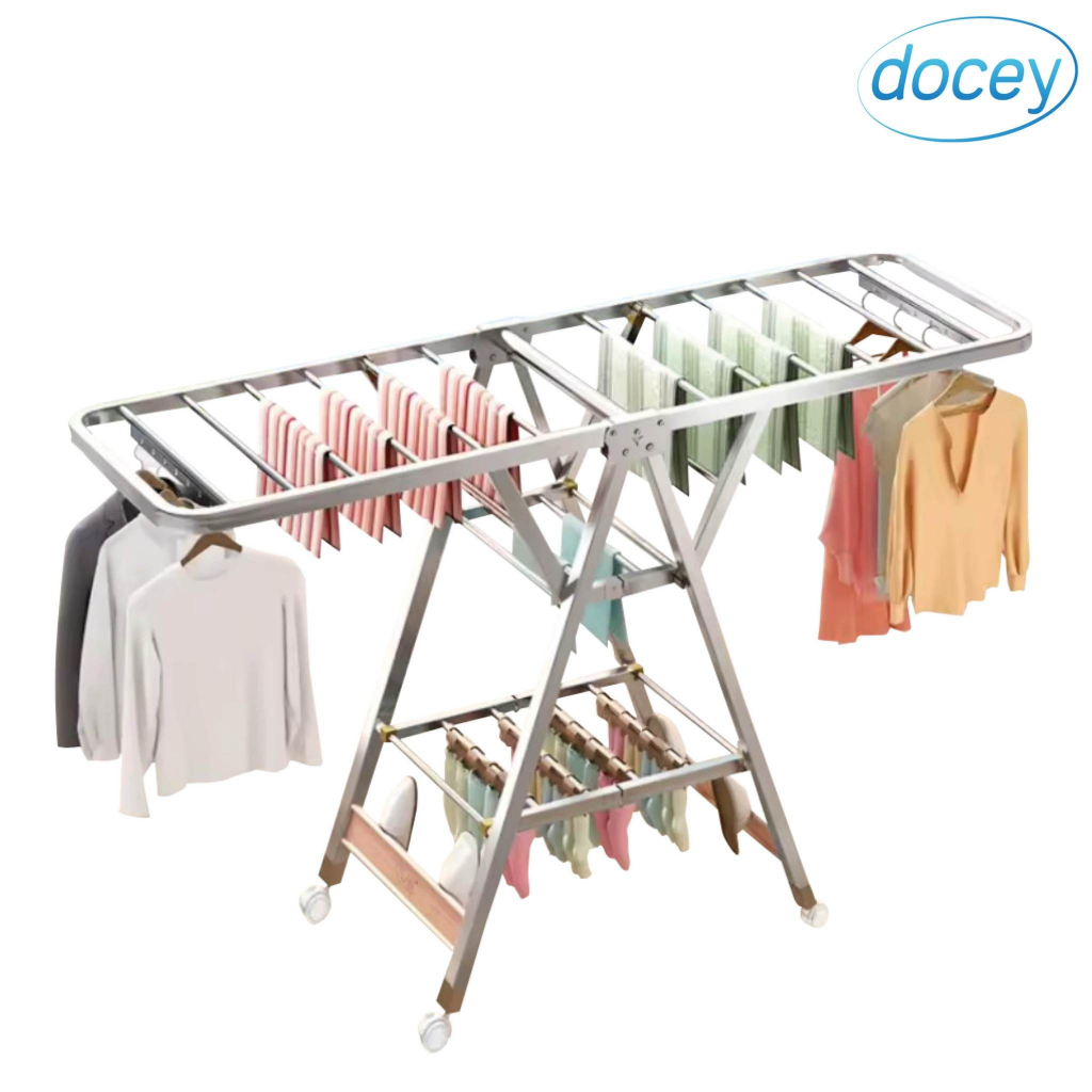 Stainless Steel Clothes Rack Waterproof No Rust Foldable Drying Can Be ...