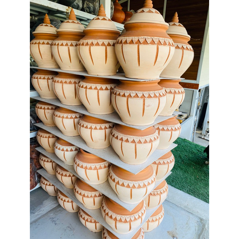 Clay Radiator Lanna Water Pot Red And White Color 10 Liters | Shopee ...