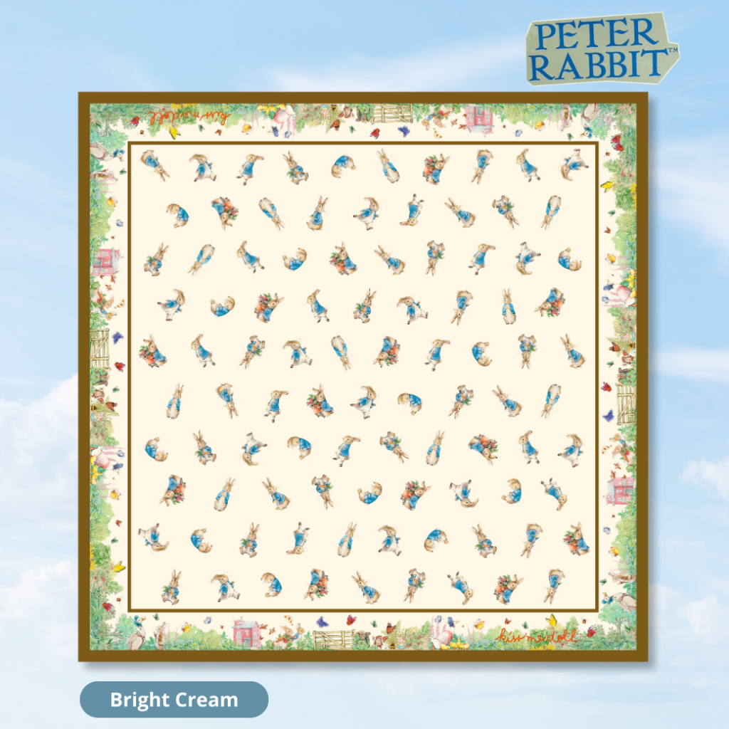 Kiss Me Doll Peter Rabbit Scarves Bright Pattern Size 100 * 100 CM ...